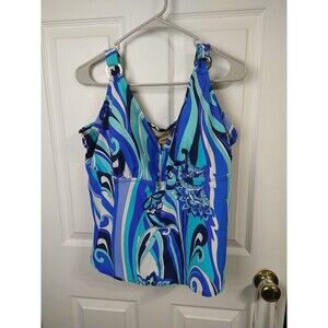 Avenue Woman 20 Swimwear Tankini Adjustable Strap Built In Wireless Bra